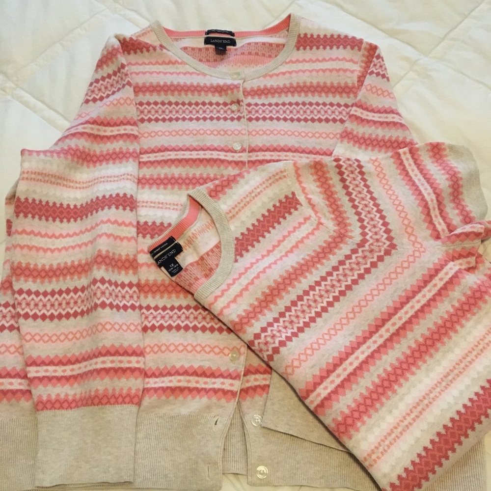 Lands End Cardigan Set - Picture 2 of 3